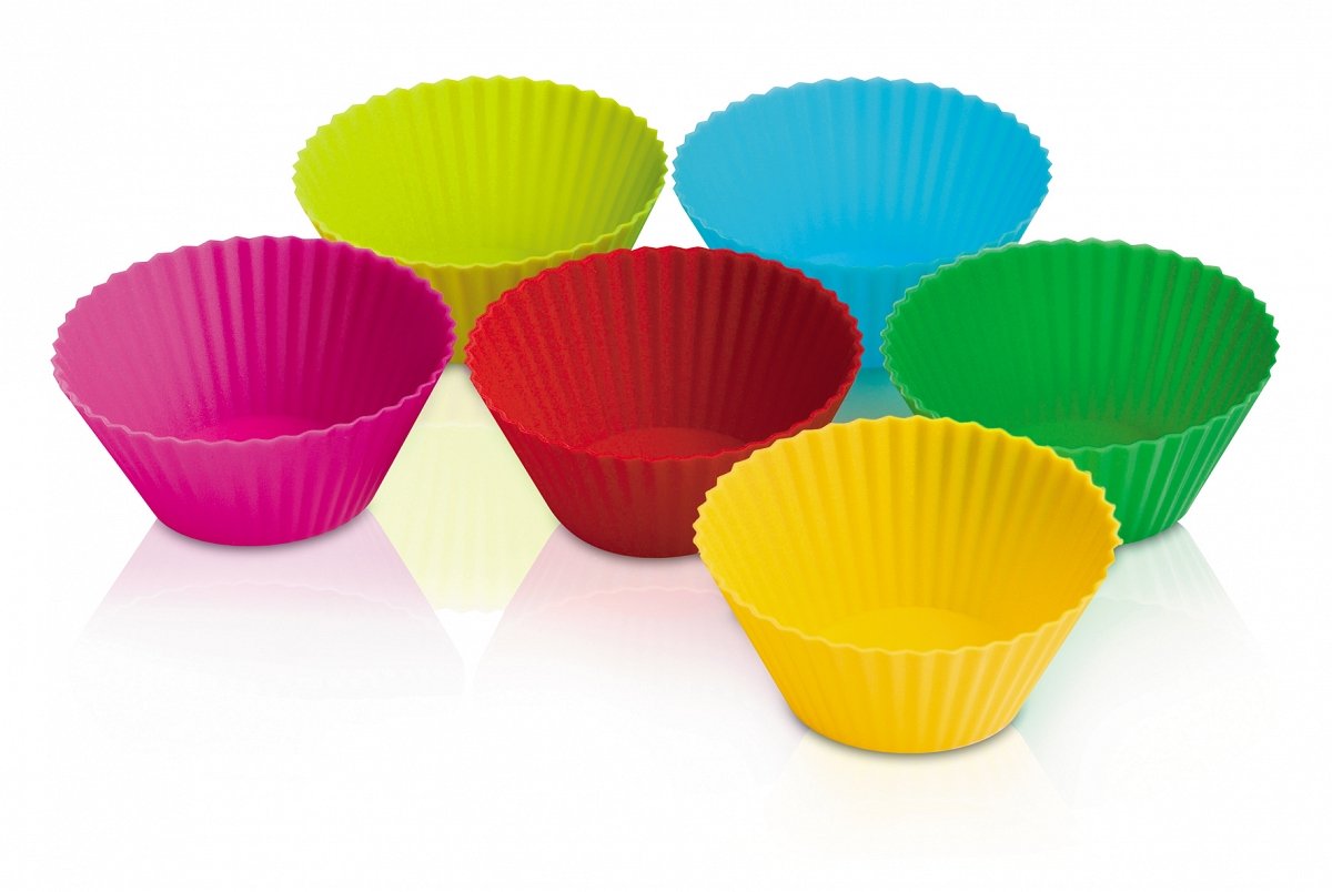 6-Pack Standard 3-Inch Silicone Muffin Cups - Reusable, Non-Stick Baking Cups for Cupcakes, Muffins & Mini Desserts - Perfect for Home Baking, Party Treats & Meal Prep