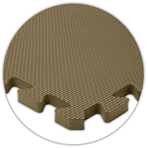 Premium Interlocking Puzzle Exercise Gym Mats - Non-Slip American Floor Mats for Home Gym, Playroom & Yoga | Wood & Extreme Foam Tiles for Kids & Adults