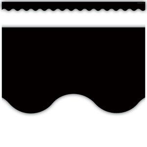 Elegant Black Scalloped Border Trim for DIY Home Decor, Scrapbooking & Party Decorations - Premium Decorative Edge for Crafts, Bulletin Boards & Gift Wrapping