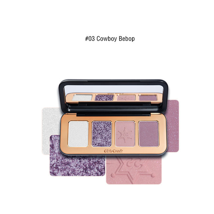 Girls Crush Adventure Game Series 4-Color Eyeshadow Palette | Vibrant Makeup for Cosplay, Halloween & Party Looks