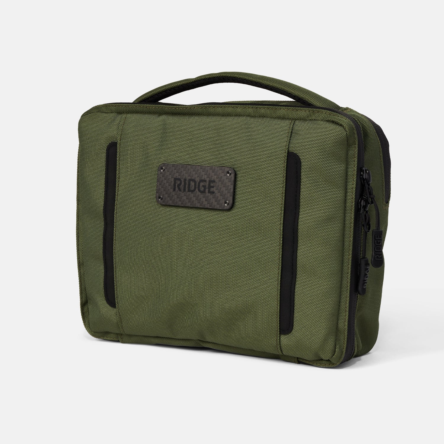 Premium Ridge Toiletry Kit - Matte Olive Travel Organizer for Men & Women | Water-Resistant Cosmetic Bag with Hanging Hook | Perfect for Camping, Gym & Business Trips