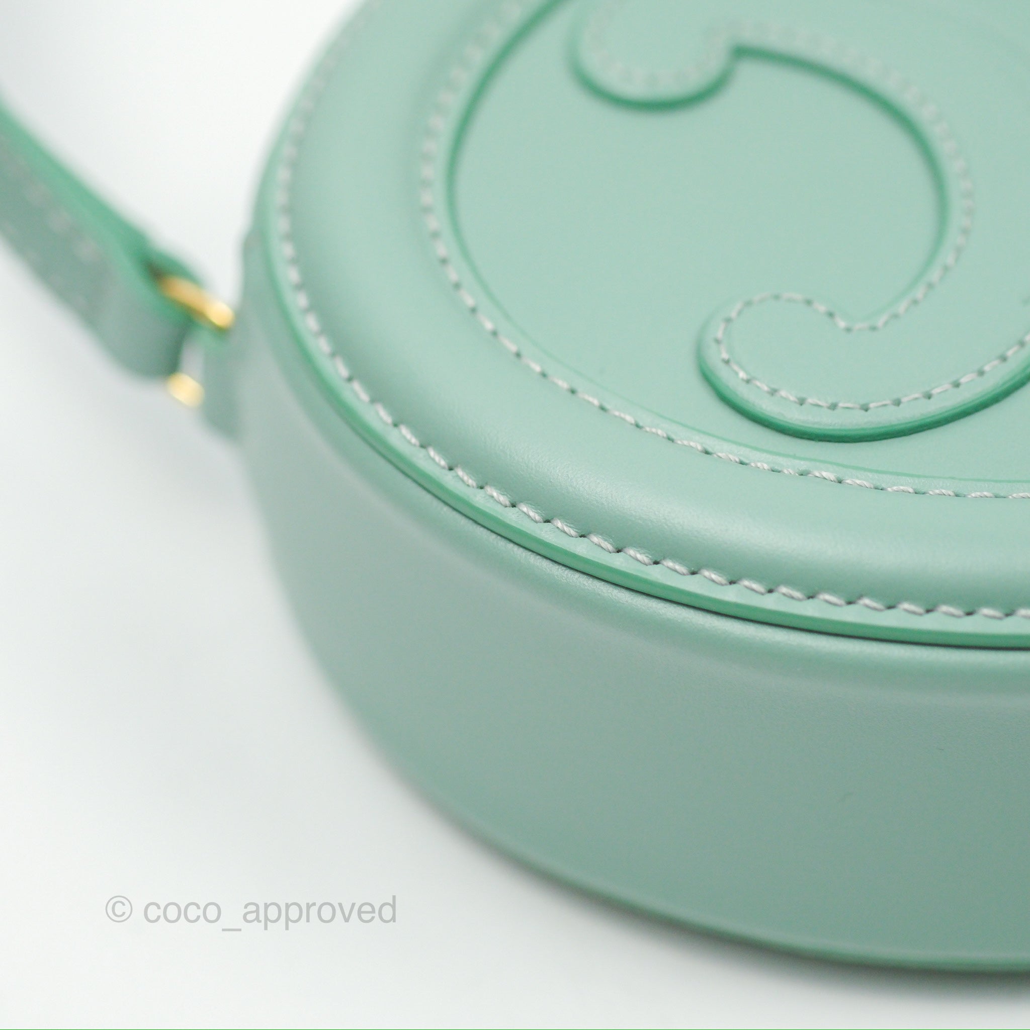 Celine Oval Bag Triomphe in Ice Mint Calfskin Leather - Luxury Crossbody Purse for Women, Perfect for Date Night & Evening Events