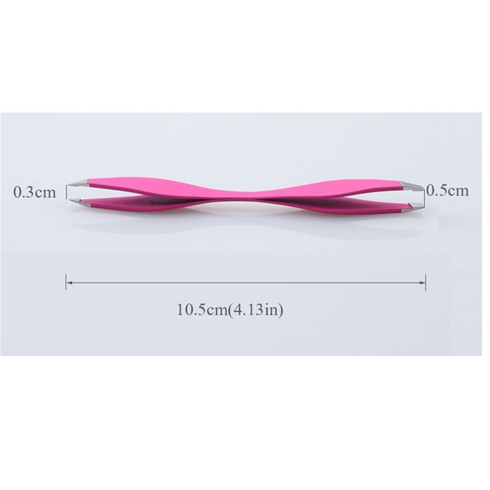 Professional Rose Red Hair Removal Tweezers - Double Ended Eyebrow & Eyelash Tweezer for Makeup, Beauty & Anti-Static Eyelash Extensions | Perfect for Salon, Home Use & Travel Makeup Kit