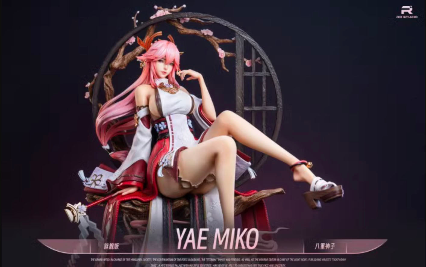 RO Studio Yae Miko | Genshin Impact Character Figure | Premium Anime Collectible for Fans & Gamers | Perfect for Display, Cosplay Inspiration & Gaming Room Decor