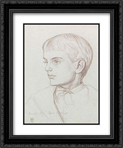 William Holman Hunt Museum Art Print - 20x24 Black Ornate Frame with Double Matting | Perfect for Home Decor, Office Wall Art & Gift Giving