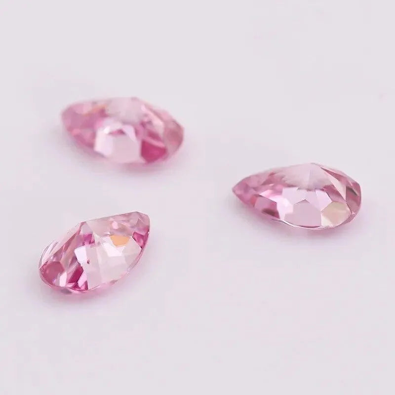 **100% Real Pink Loose Moissanite Gemstone - Lab-Created for Women's Jewelry (Round/Pear/Emerald/Oval Cut) | GRA Certified | Perfect for Engagement Rings, Wedding Bands & Fashion Jewelry**
