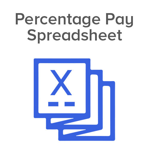 Percentage Pay Spreadsheet Template - Easy Payroll & Commission Calculator for Small Business (Excel & Google Sheets)