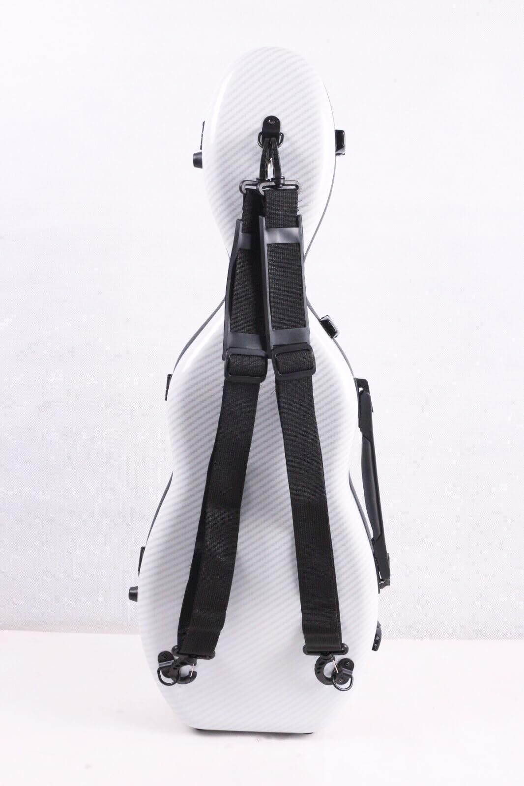 Premium 4/4 Full Size Carbon Fiber Violin Hard Case with Reinforced Handle, Adjustable Back Straps & Plush Interior Padding (White) - Perfect for Professional Musicians, Travel & School Performances