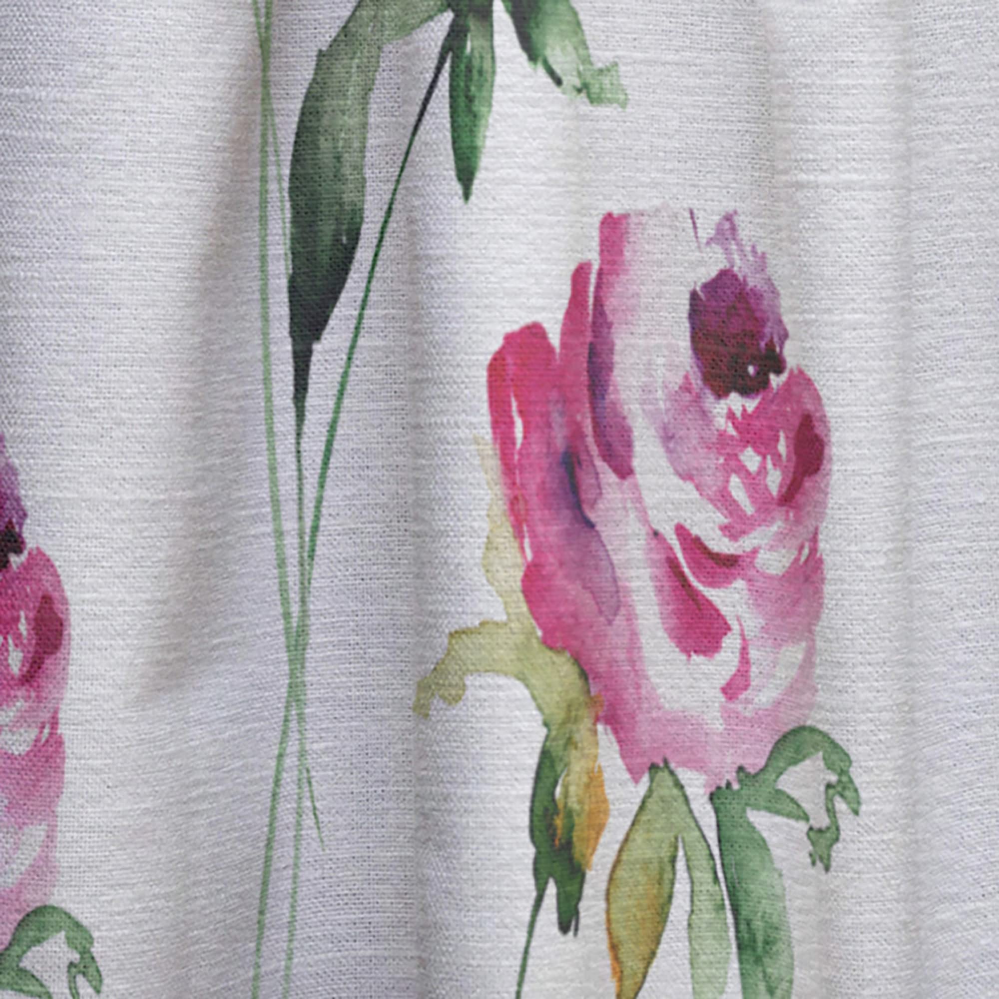 DesignQ Rose Floral Pattern Blackout Curtains - Thermal Insulated Single Panel (52x95 inches) for Bedroom & Living Room - Elegant Home Decor & Light Blocking Window Treatments