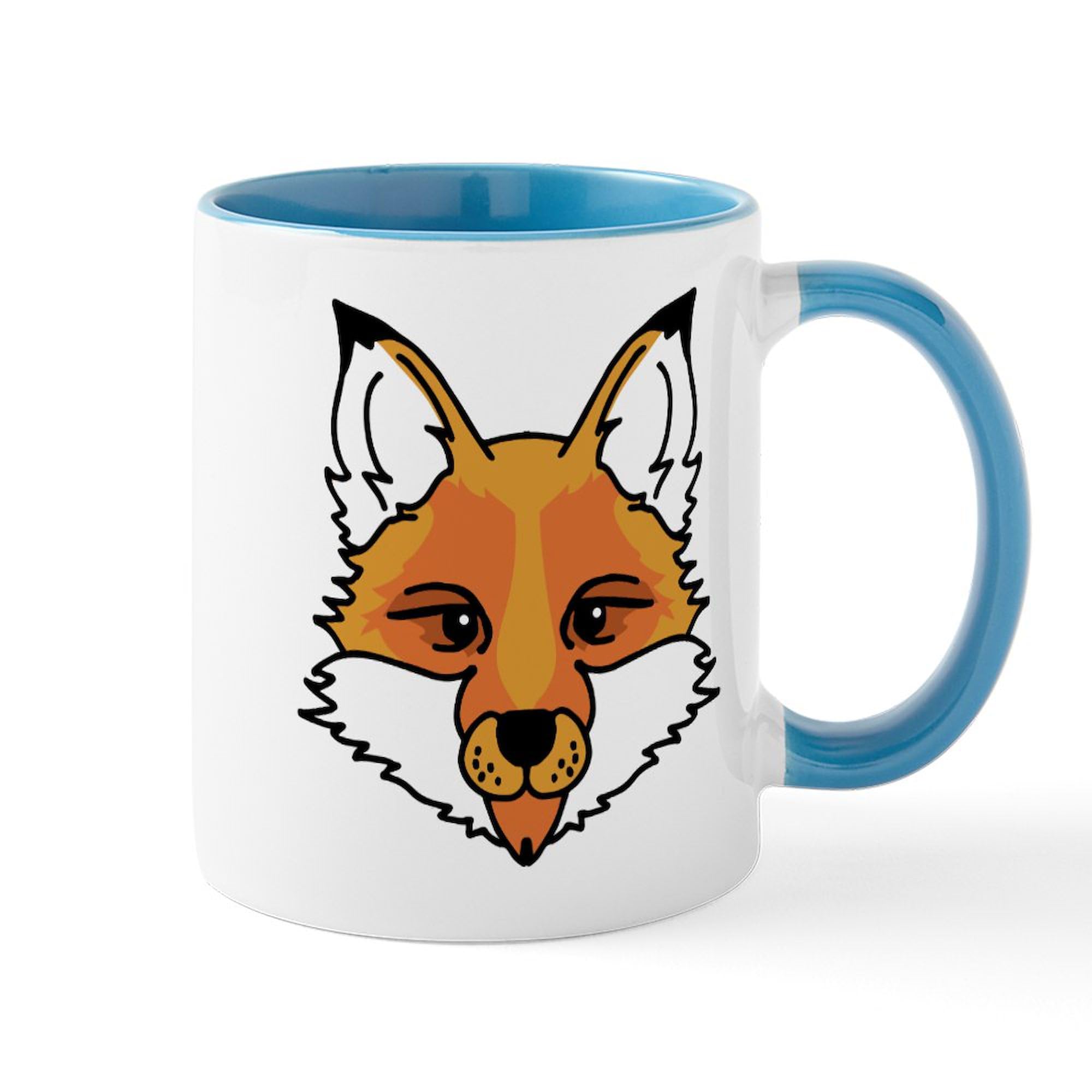 Fox Face Design 11 oz (325 ml) Ceramic Coffee Mug - Perfect for Home, Office & Gifts - Durable & Dishwasher Safe
