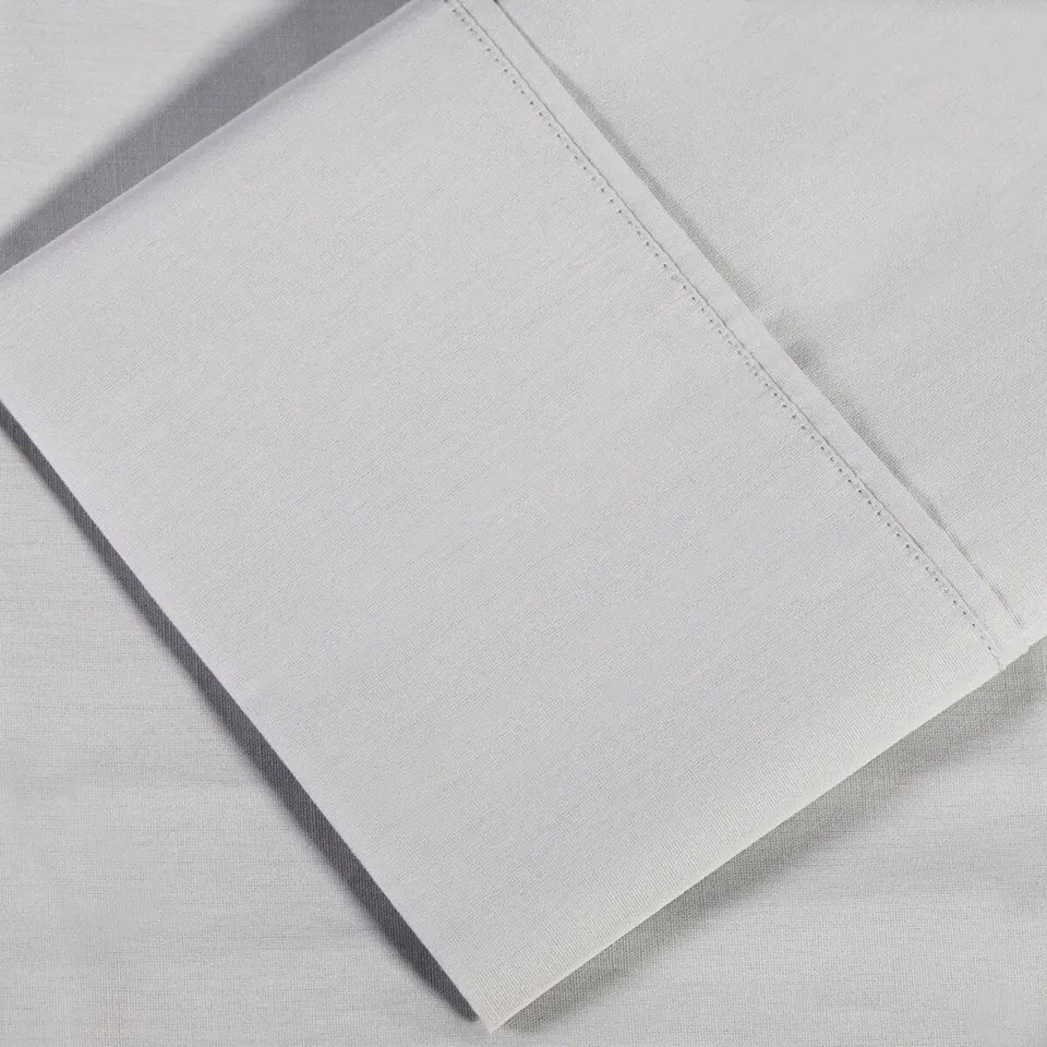 Premium 300 Thread Count 100% Cotton Percale Solid Pillowcase Set - Soft & Breathable Bedding for Hotel-Like Comfort - Perfect for Master Bedroom, Guest Room & Luxury Home Decor