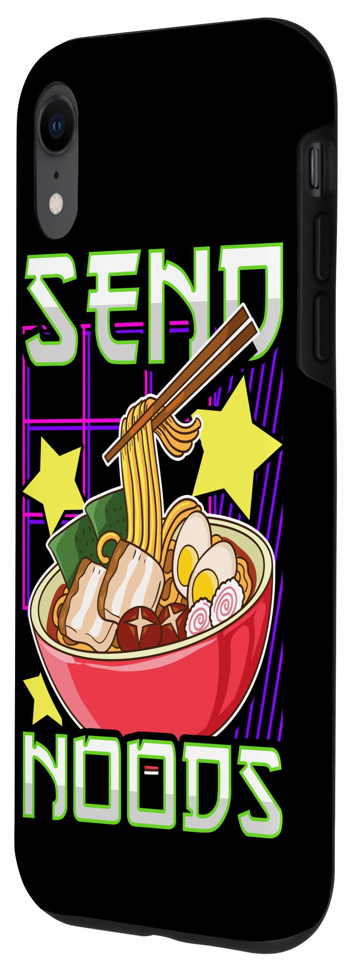 iPhone XR Anime Noodle Pun Gamer Case - Funny 'Send Noods' Design - Perfect for Anime Fans & Gamers - Great for Gaming Sessions & Daily Use