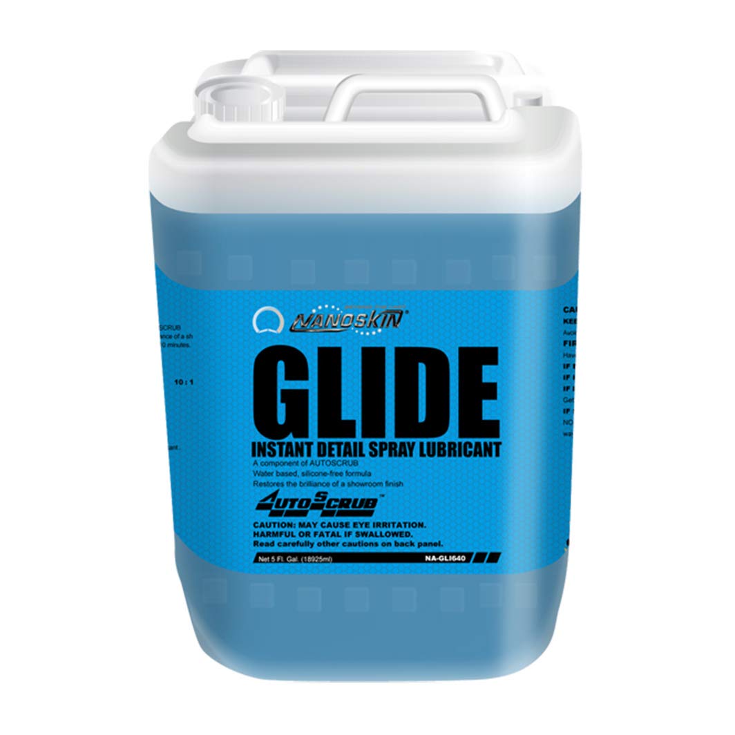 Nanoskin GLIDE Silicone-Free Car Detailing Spray 5 Gallons - Waterless Wash & Clay Lubricant for Auto Detailing | No Residue Formula for Wax & Sealant Prep | Use for Cars, Trucks, Motorcycles, RVs & Garage Surfaces | Concentrated Professional-Grade Solution for Home & DIY Enthusiasts