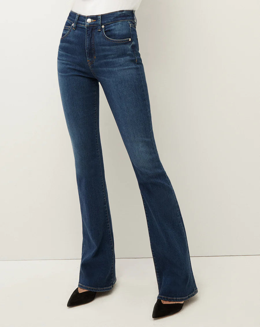 Beverly Skinny Flare Jeans for Women - High Waist Bright Blue Denim Pants | Casual & Retro Style for Everyday Wear & Night Out