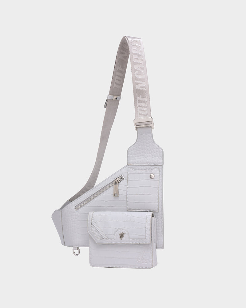 Blast Off Sling Bag - White Crossbody Shoulder Bag for Men & Women | Perfect for Travel, Hiking, Gym & Everyday Use