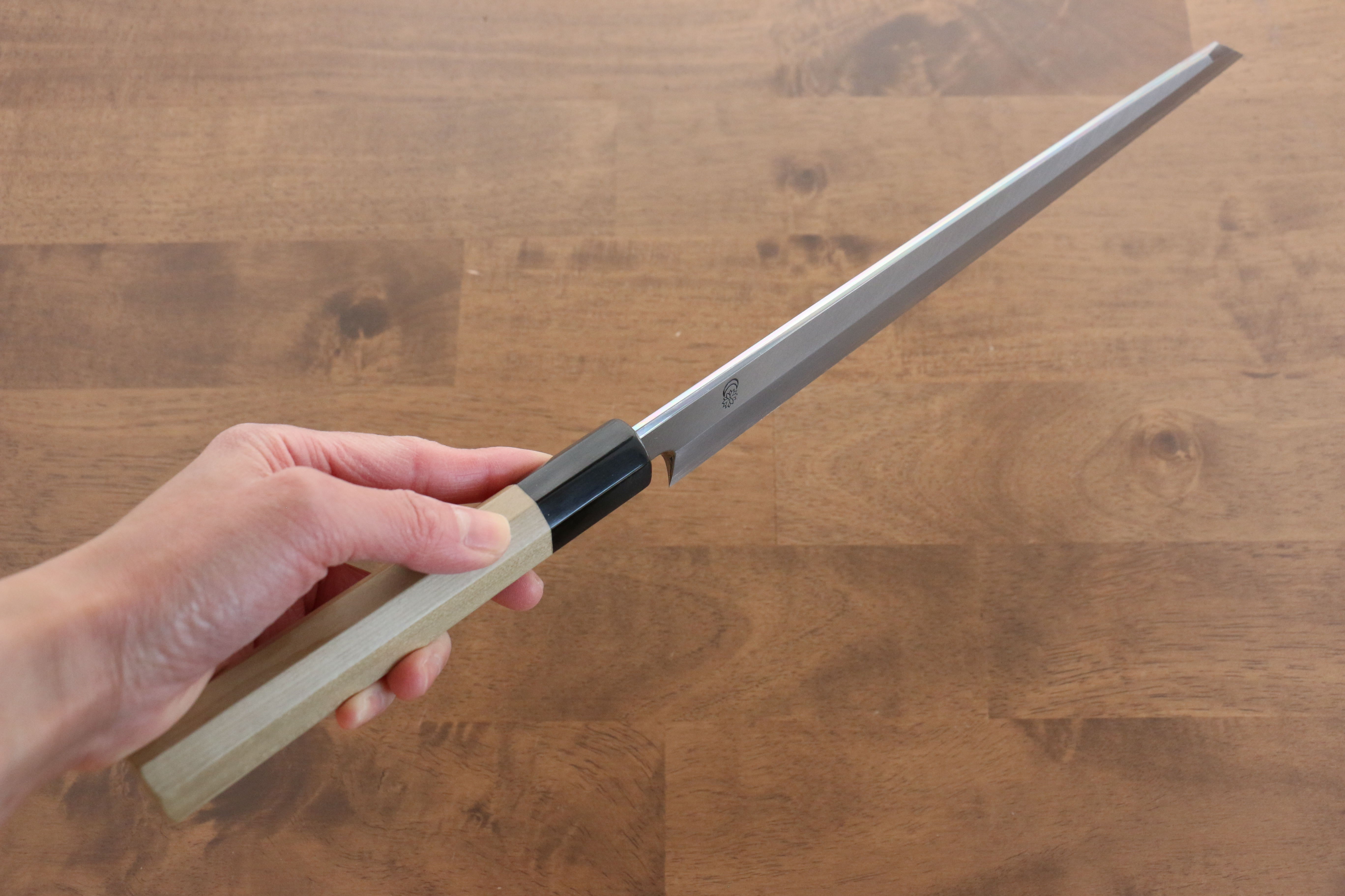 Premium Kikuzuki White Steel No.2 Kiritsuke Yanagiba Knife 300mm - Japanese Chef's Knife for Sushi, Sashimi & Precision Cutting - Magnolia Wood Handle - Professional Kitchen & Home Cooking Essential