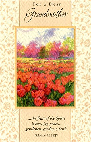 Beautiful Watercolor Field of Tulips - Handmade Easter Greeting Card for Grandmother | Perfect for Easter Gifts, Mother's Day, Birthday Cards & Home Decor