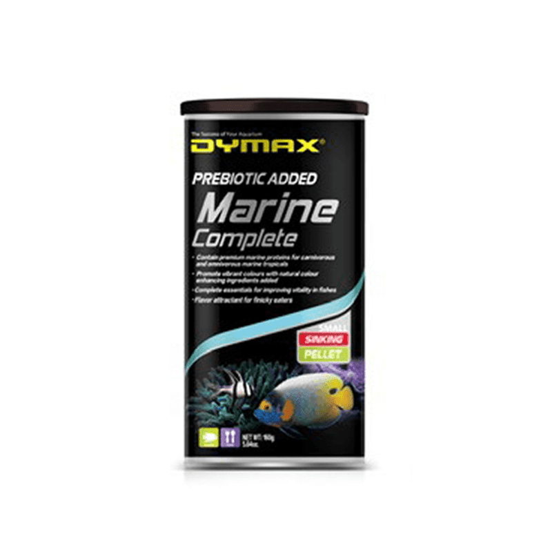 Dymax Marine Complete Small Sinking Pellet Fish Food - High Protein Nutrition for Tropical Fish, Goldfish & Bottom Feeders - Ideal for Aquariums & Fish Tanks