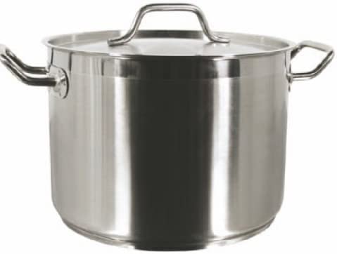 20 QT Commercial Grade NSF Stainless Steel Stock Pot with Lid - Set of 3 for Professional Kitchens, Catering & Large Batch Cooking