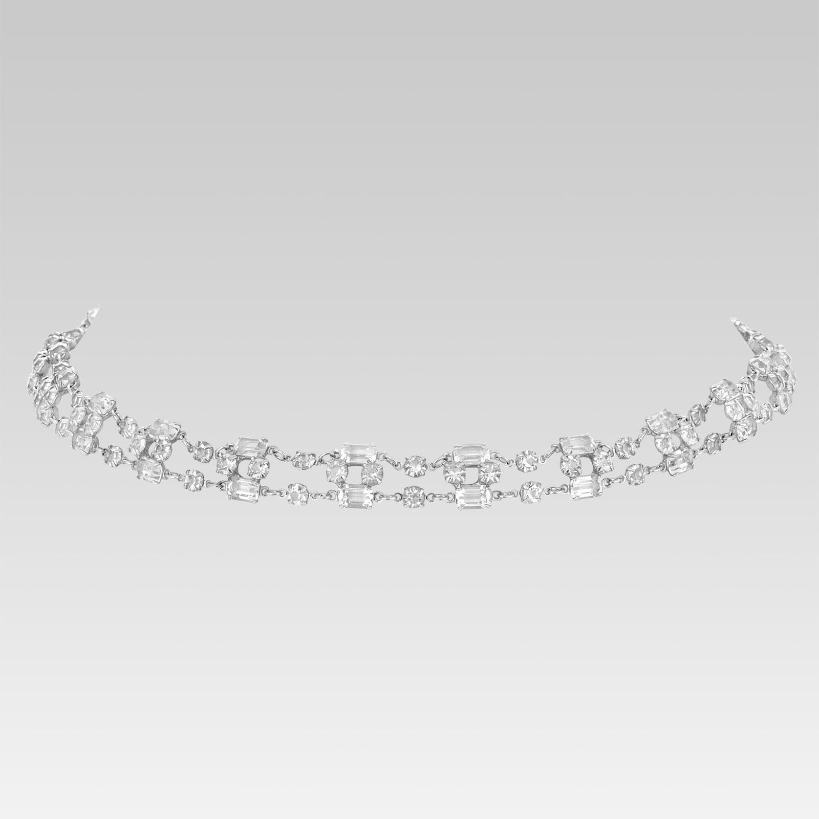 Silver Tone And Crystal Clear