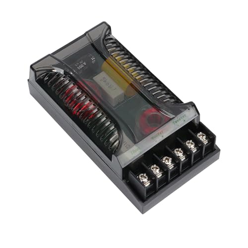 2-Way Car Audio Crossover Frequency Divider - 2Pcs Universal Speaker Crossover with Overcurrent Protection & Heat Dissipation | For Car Audio Systems, Home Theater & Professional Speaker Setups