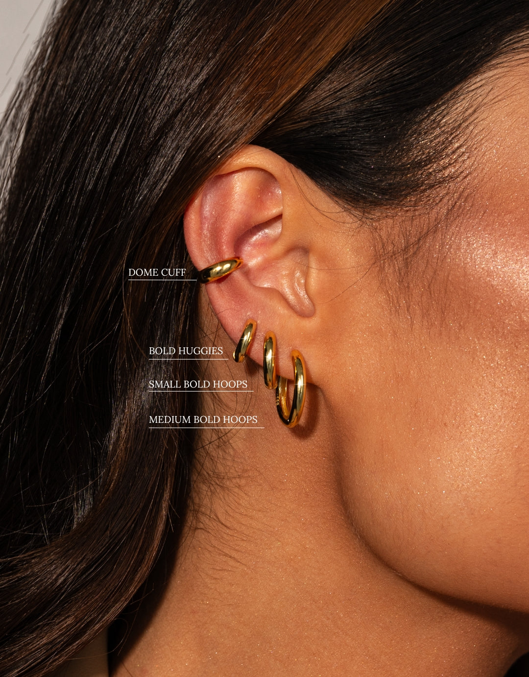 14K Gold Medium Bold Hoop Earrings for Women - Elegant Everyday & Party Jewelry Gift