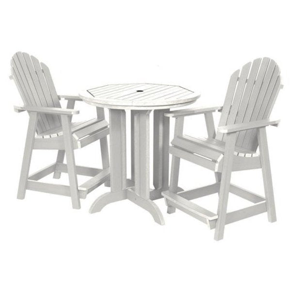 Premium 3-Piece Counter Height Adirondack Dining Set - Commercial Grade Muskoka Bistro Table & Chairs for Outdoor Patio, Garden, Restaurant, and Cafe Use