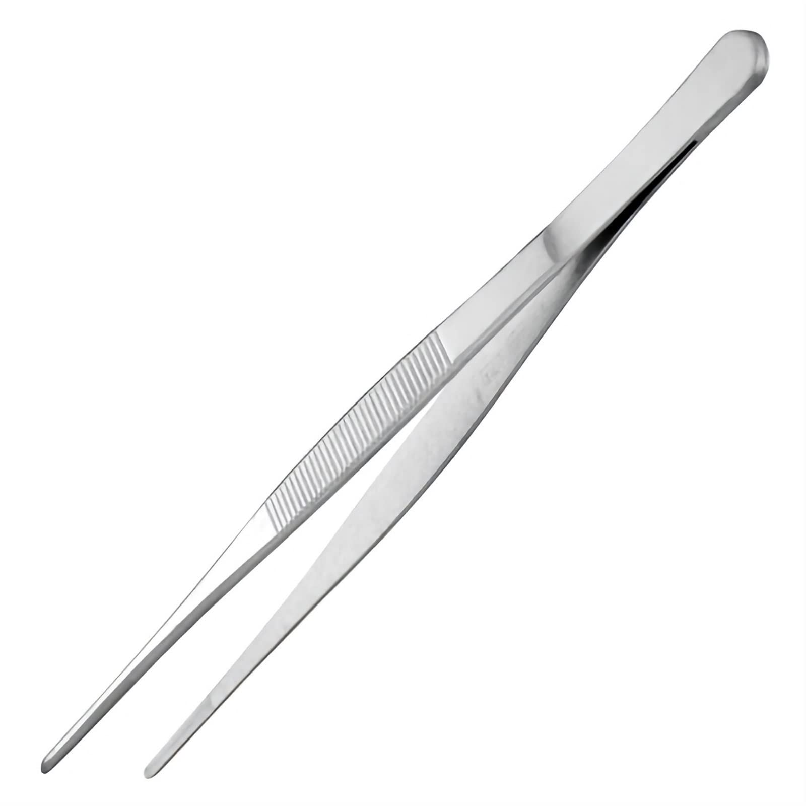 Premium 304 Stainless Steel Anti-Slip Round Tooth Tweezers - Thickened & Hardened Non-Magnetic Lab Tweezers for Electronics Repair, Jewelry Making, and Precision Crafting