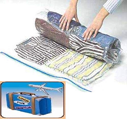 40 Pack Medium Vacuum Storage Bags for Travel - Space Saving Compression Bags for Luggage, Suitcase & Clothes | Perfect for Packing, Moving & Organizing