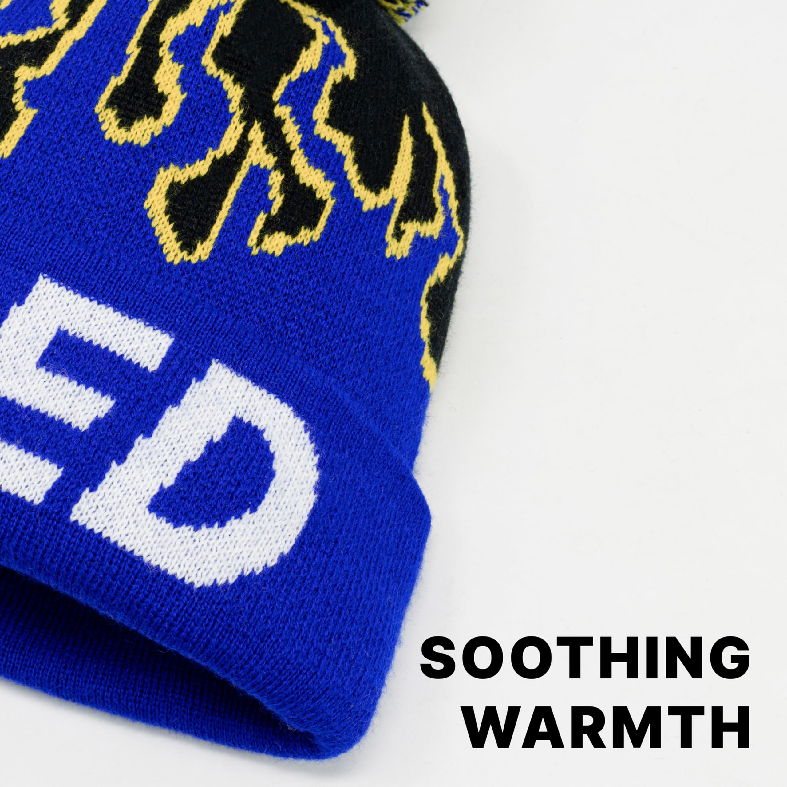 Skully Pom Pom Knit Hats - Winter Warm Beanie for Men & Women | Colorful Outdoor Fun Design | Perfect for Skiing, Snowboarding & Casual Winter Fashion