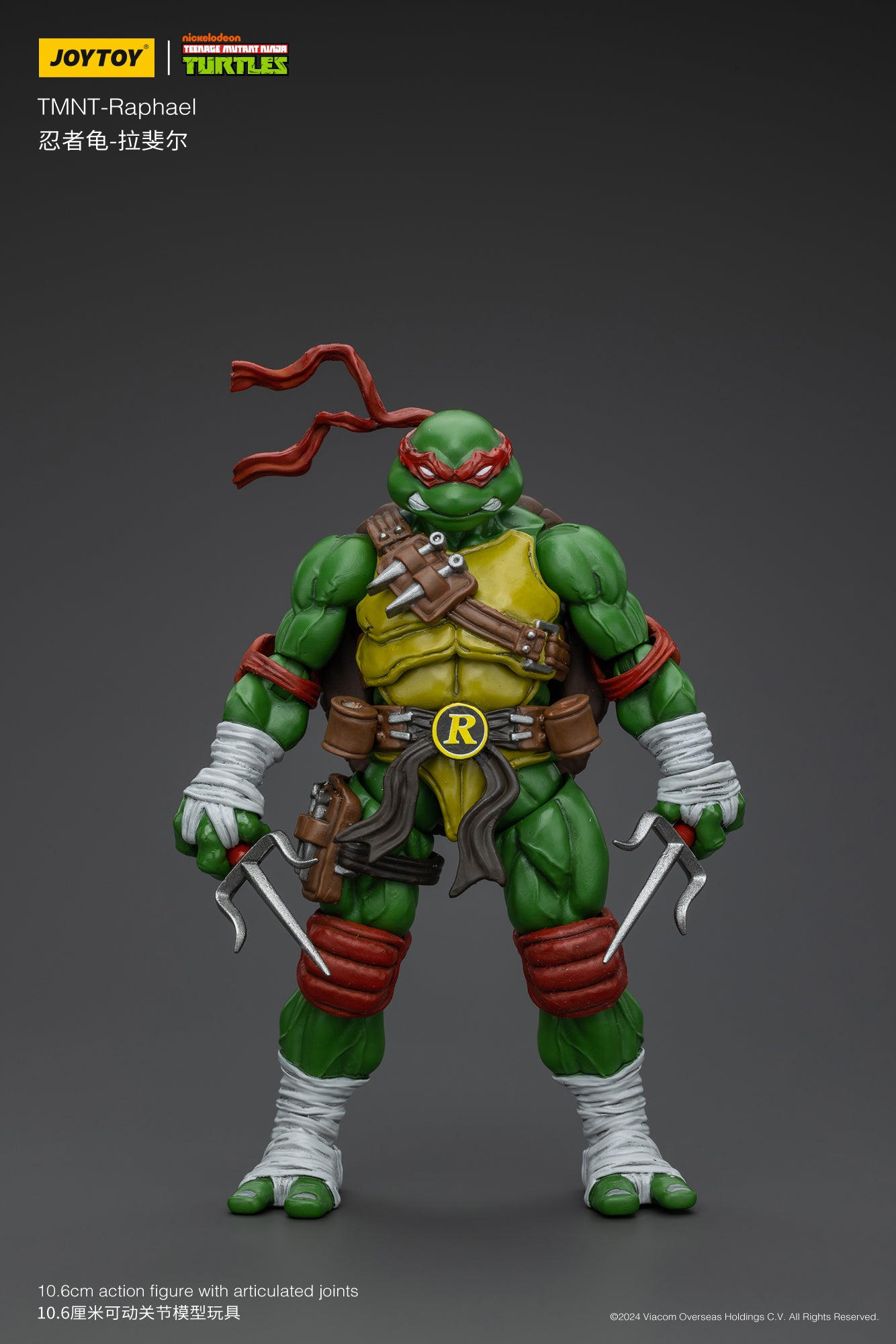 1/18 JOYTOY TMNT Action Figures Set - Michelangelo, Donatello, Leonardo & Raphael (Reissue Version) - Collectible Teenage Mutant Ninja Turtles Toys for Display & Play