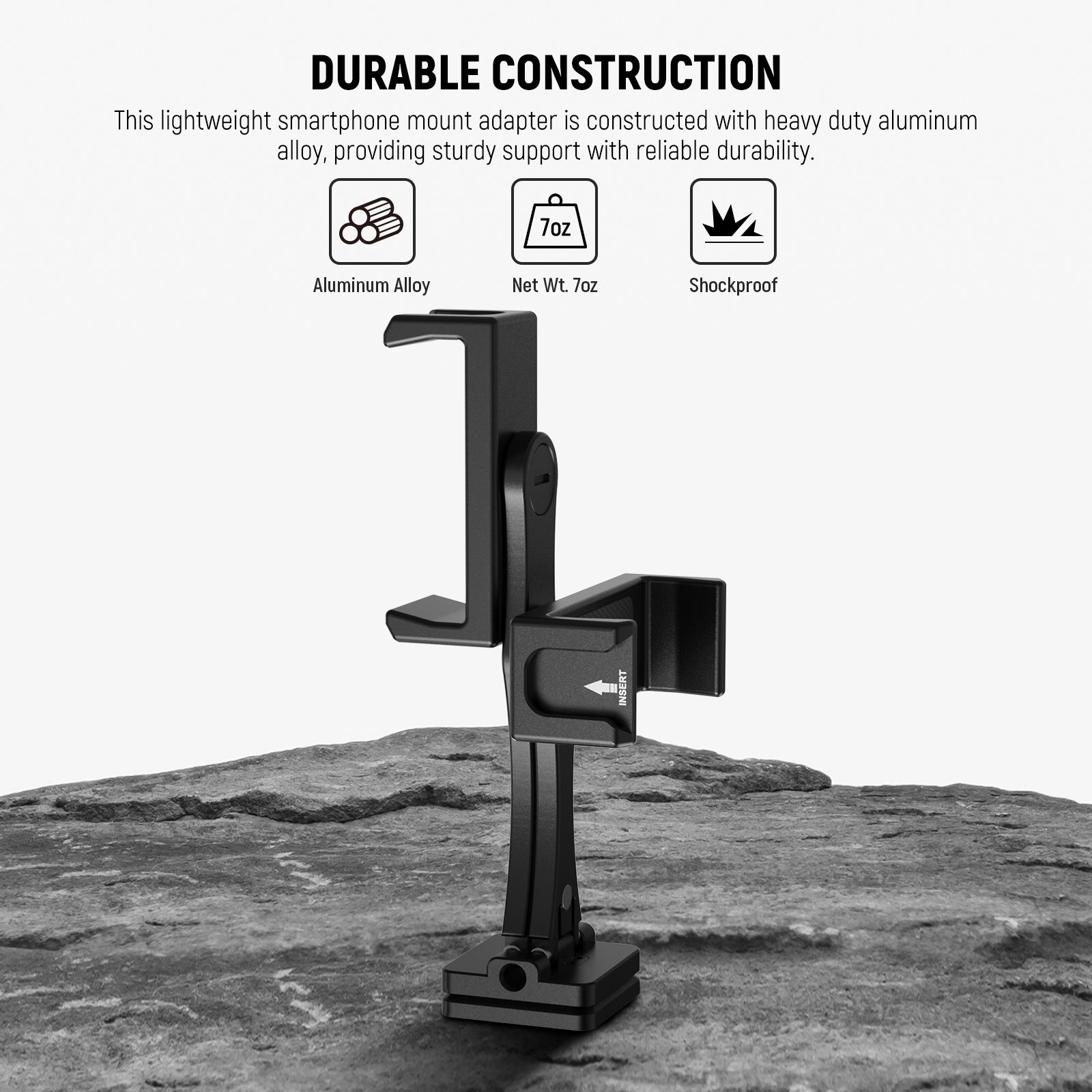 NEEWER SP 08 Metal Phone Tripod Mount Adapter - Universal Smartphone Holder for DSLR Camera Tripods - Perfect for Vlogging, Photography & Video Shooting