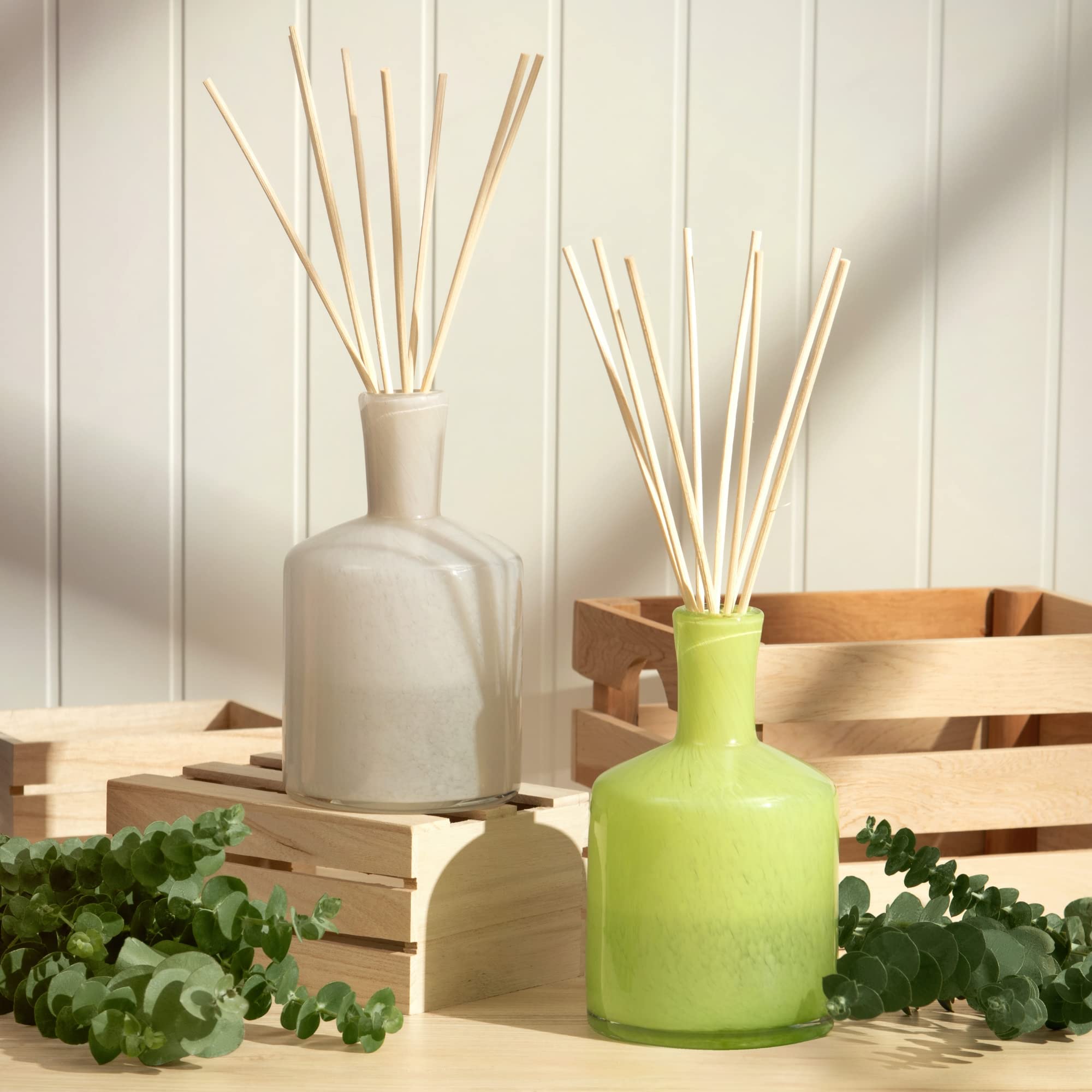 LAFCO New York Signature Reed Diffuser - Rosemary Eucalyptus Scent - 15 oz Long-Lasting Fragrance (Up to 9 Months) - Handcrafted Glass Vessel with Natural Wood Reeds - Made in USA - Perfect for Home, Office, Spa & Gift Giving