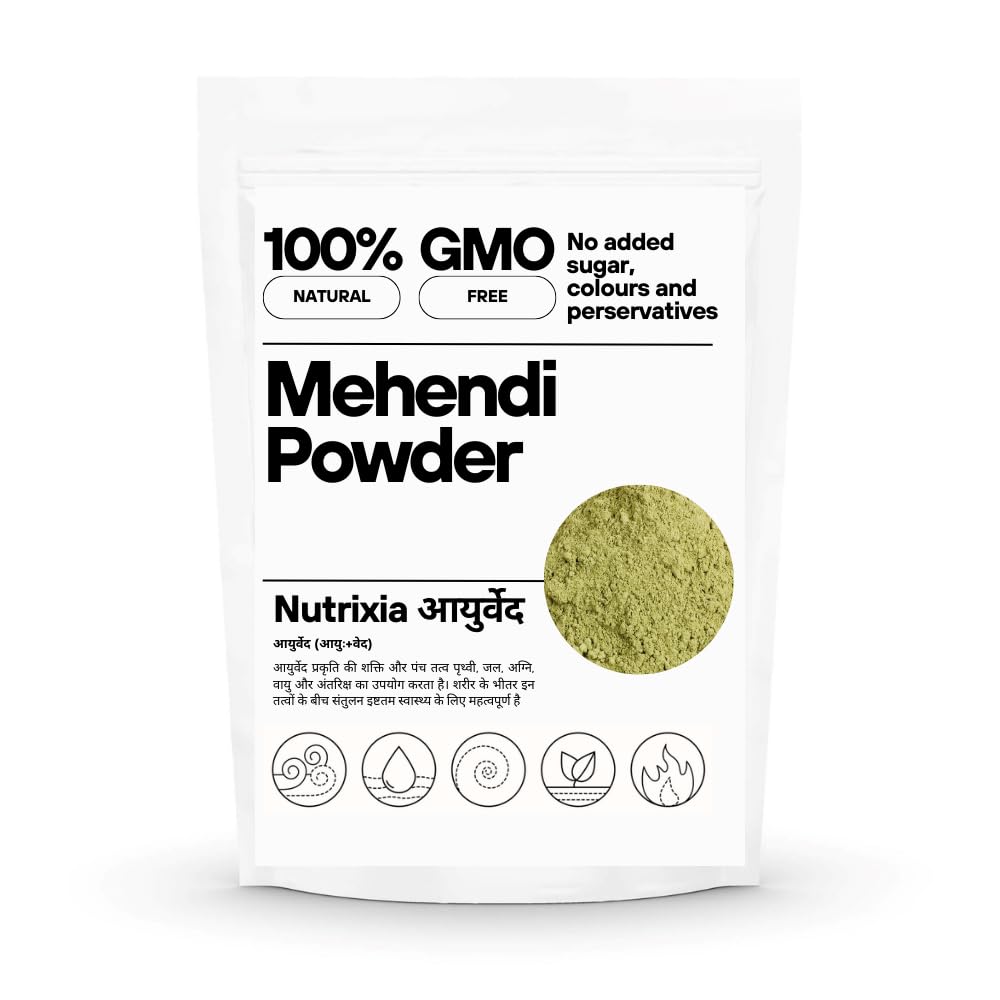 100% Natural Henna Leaves Powder (100g) - Pure Mehndi Patta Powder for Hair & Skin - Organic Mehendi Powder for Tattoos, Dye & Body Art - Perfect for DIY Beauty & Cultural Celebrations