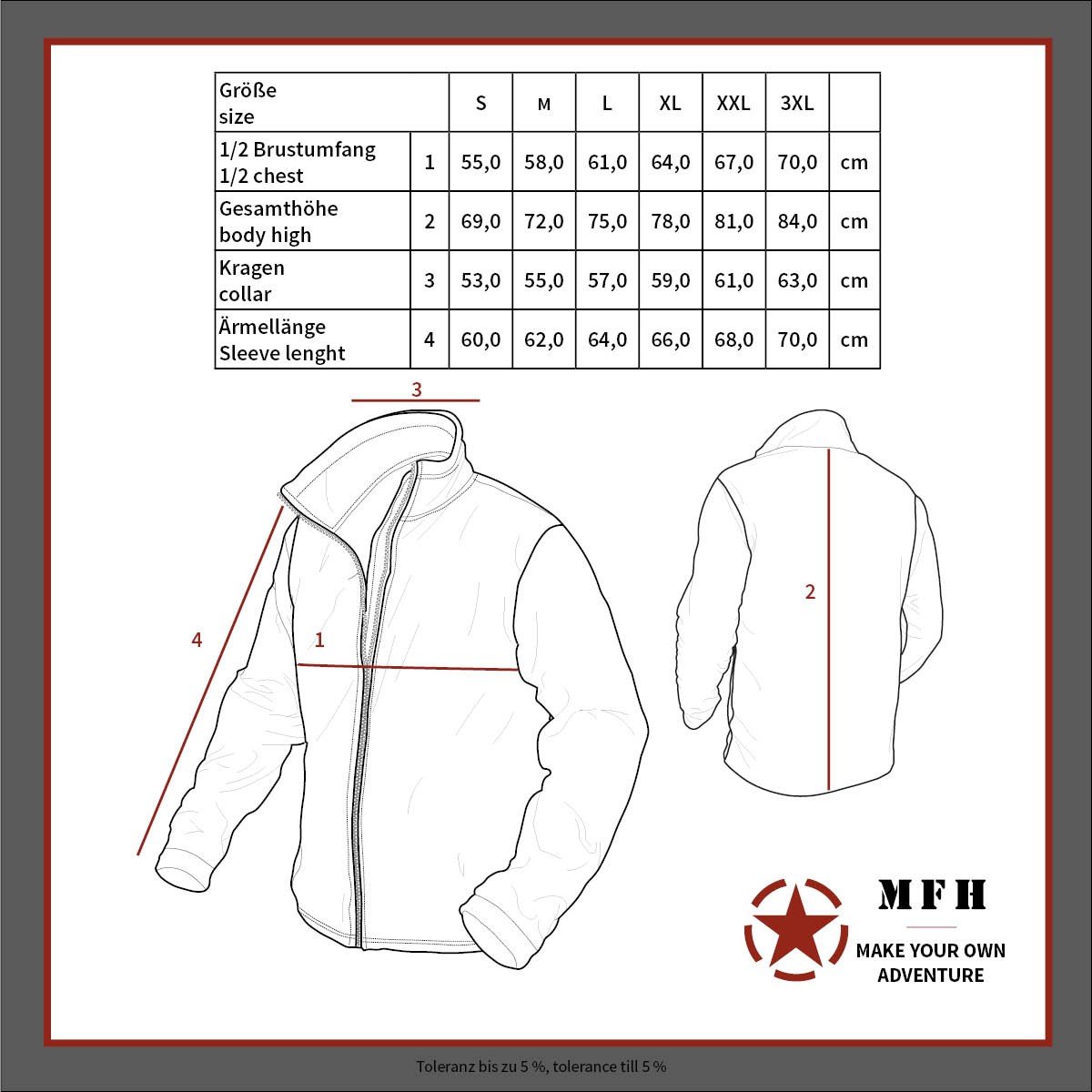 Men's US Combat Fleece Jacket - Black Winter Warm Military Style Outdoor Jacket for Hiking, Camping & Casual Wear