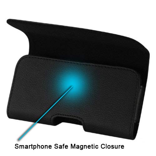 Premium Leather Pouch Case Holster for Samsung Galaxy On5 (SM-G550T) - Belt Clip & Loops | Slim Fit for Bare Phone | Perfect for Work, Travel & Everyday Protection