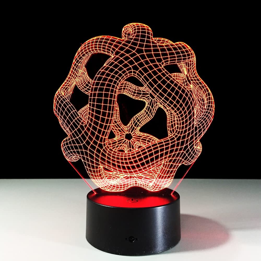 3D Abstract Shape LED Table Lamp with Remote Control - 16 Color Changing Touch Night Light for Bedroom, Office & Art Decoration | Modern Sculptural Lighting for Home & Workspace Ambiance