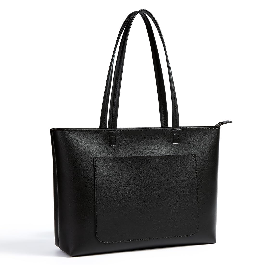 Stylish Vegan Leather Tote Bag for Women - Slim & Sturdy 18L Work Bag with Secure Zipper | Perfect for Office, Travel & Everyday Use