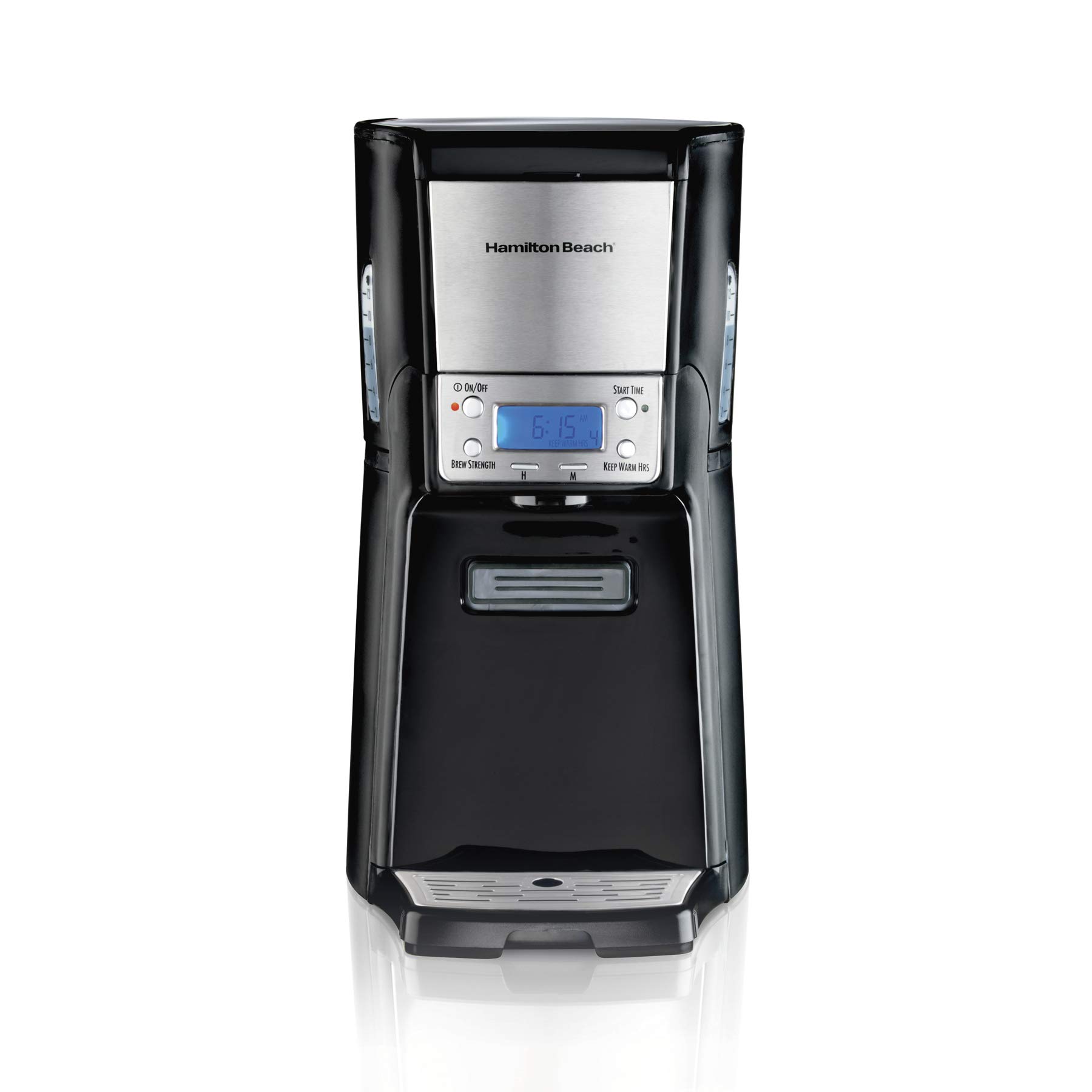 Hamilton Beach 12-Cup Programmable Drip Coffee Maker with BrewStation Dispenser - Black & Chrome Coffee Machine for Home & Office Use - Perfect for Breakfast, Meetings & Entertaining Guests