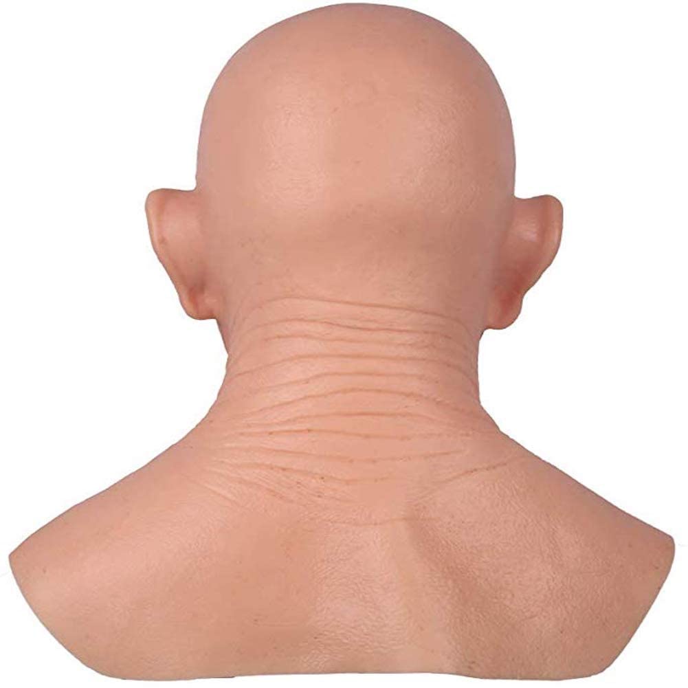 Realistic Old Man Silicone Head Mask - William Halloween Costume Mask for Cosplay, Disguise & Scary Pranks - Perfect for Halloween Parties, Theatrical Performances & Haunted Houses
