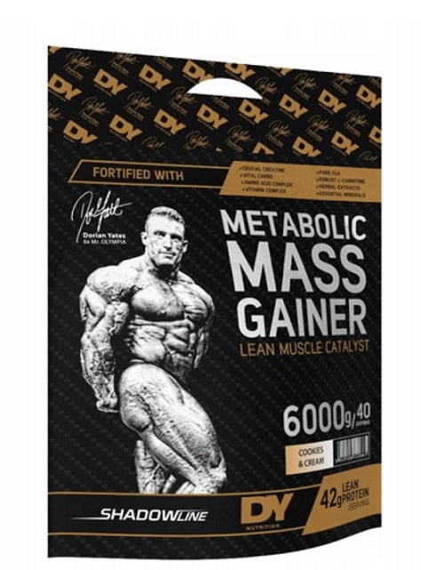 Dorian Yates Metabolic Mass Protein Powder - Cookies & Cream Flavor, 6000g for Muscle Growth & Recovery | Ideal for Bodybuilders & Athletes Post-Workout