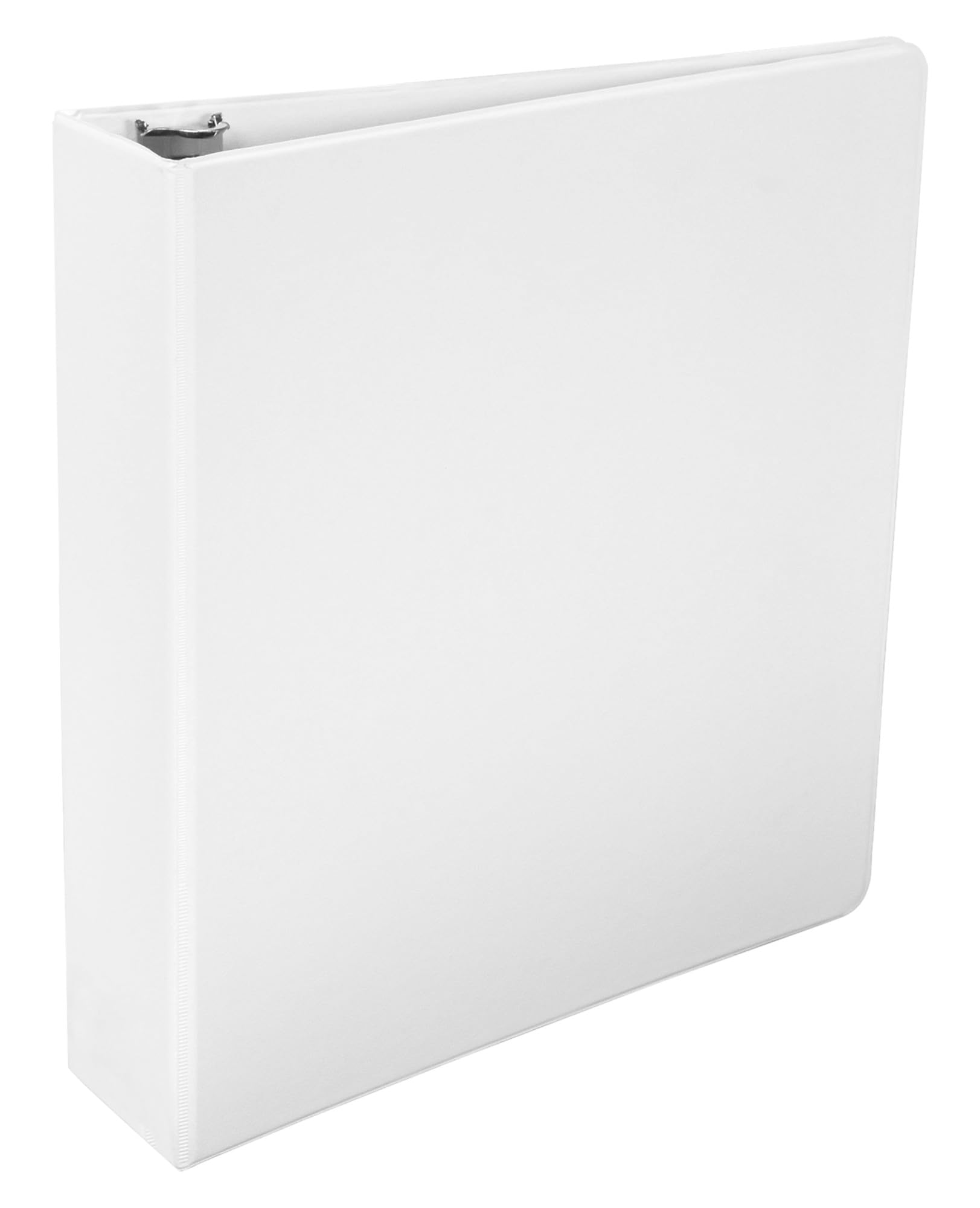 School Smart 2-Inch White Polypropylene Round Ring Binder - Durable 3-Ring Binder for School, Office & Home Organization
