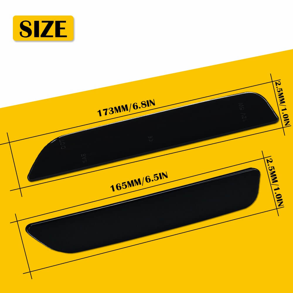 10-14 Ford Mustang Smoke Lens LED Side Marker Lights - Front & Rear for Enhanced Visibility & Style | Perfect for Night Driving & Custom Car Upgrades