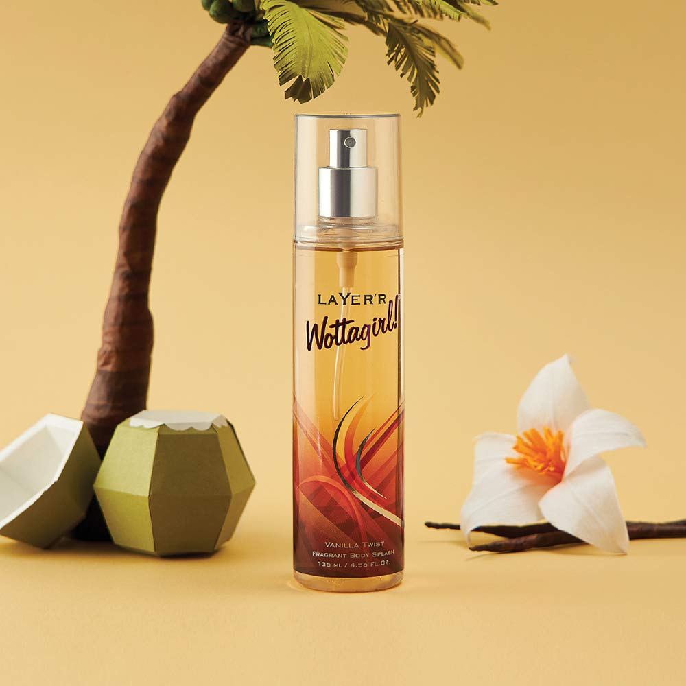 Layer'r Wottagirl Body Splash Trio Set - Fresh Citrus, Vanilla Twist & Secret Crush Fragrances | Long-Lasting Perfume Mist for Women | Perfect for Daily Use, Gym, Office & Date Night