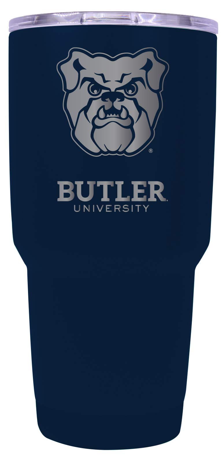 Butler Bulldogs 30 oz Stainless Steel Tumbler with Laser Engraved Design - Navy Blue Insulated Cup for Hot & Cold Drinks - Perfect for Game Day, Office, Travel & Outdoor Activities