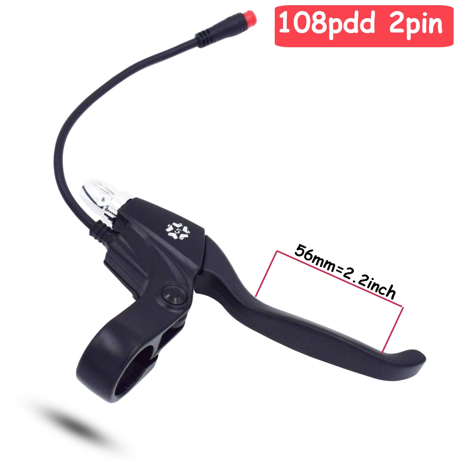 Y&TREFEN Ebike Brake Lever Set - 2 Pin Male Brake Levers for Electric Bicycle - Compatible with 108PDD Models - Perfect for Commuting, Mountain Biking & Urban Riding