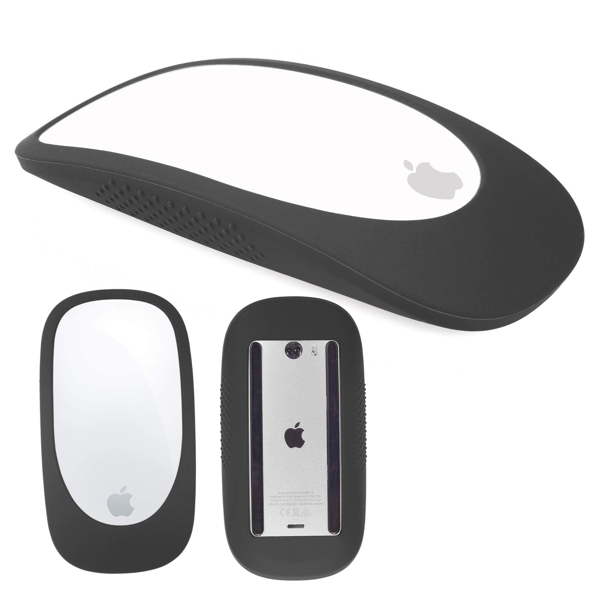 Premium Silicone Protective Case Cover for Apple Magic Mouse 1 & 2 - Shockproof Anti-Slip Skin for iPad/Tablet Mouse (Black) | Perfect for Office, Home & Travel Use