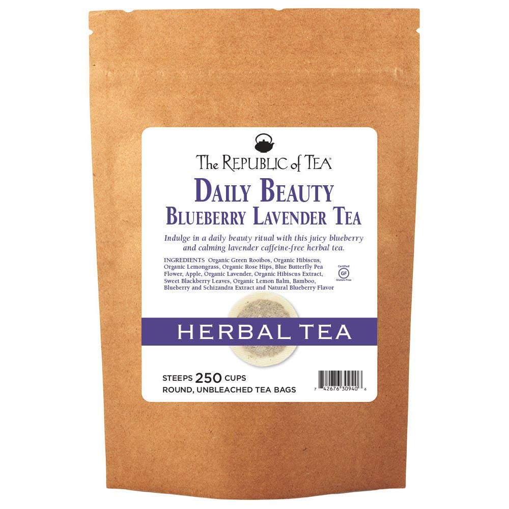 The Republic of Tea Beautifying Botanicals® Daily Beauty Herbal Tea - 250 Tea Bags for Glowing Skin & Wellness | Perfect for Morning Routine & Self-Care Moments