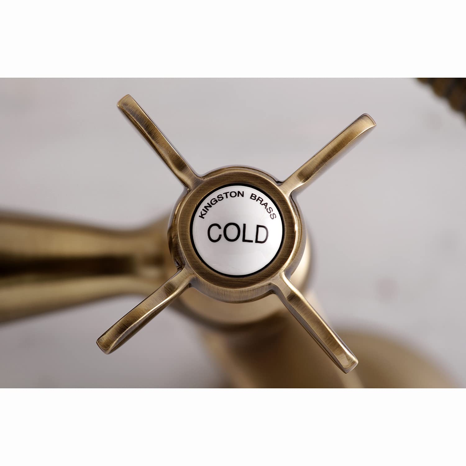 Kingston Brass KS285AB 6-Inch Clawfoot Tub Faucet in Antique Brass - Vintage Style Bathroom Fixture for Classic & Modern Bathrooms