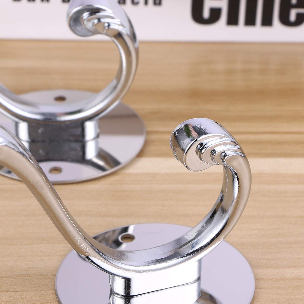 4-Pack Stainless Steel Wall Hooks by Cabilock - Heavy Duty Metal Hangers for Home Organization, Kitchen, Bathroom & Entryway Storage